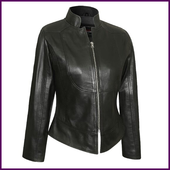 Premium Lambskin Leather Jacket Fitted Lightweight Modern Design
